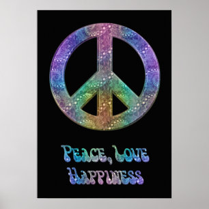 Poster da felicidade do amor da paz