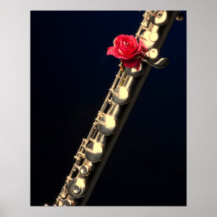 Poster da flauta ou do Flutist