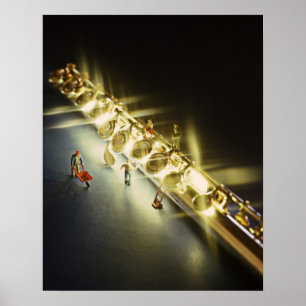 Poster da flauta ou do Flutist