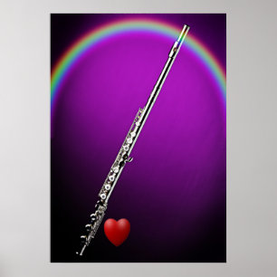 Poster da flauta ou do Flutist