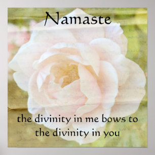Poster da flor da divindade de Namaste