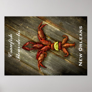 Poster da flor de lis dos lagostins