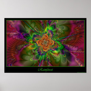 Poster da floresta húmida - beira verde