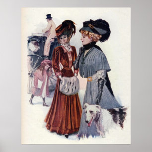 Poster da forma do inverno de Edwardian do vintage