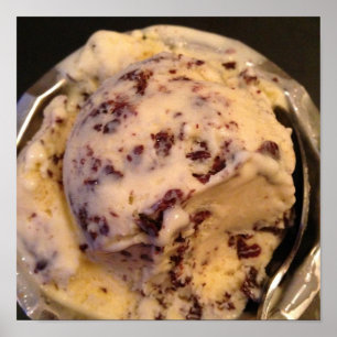 Poster da foto da sobremesa de Gelato do italiano