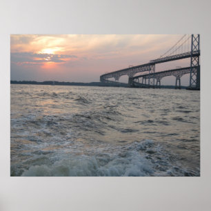Poster da fotografia da ponte da baía de