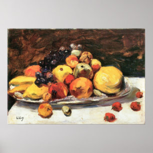 Poster Da fruta vida ainda em uma cobertura branca por