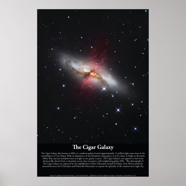 Poster da Galáxia do Cigarro (M82) (Frente)