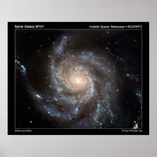 Poster da galáxia M101 espiral
