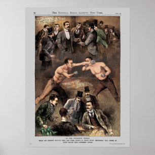 Poster da gazeta da polícia Pugilistic