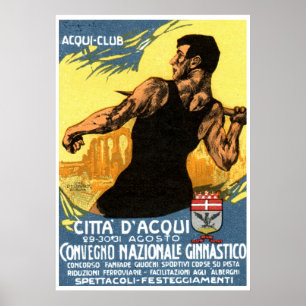 Poster da ginástica de 1920 italianos