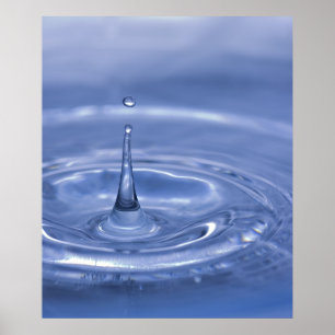 Poster da gota de água azul