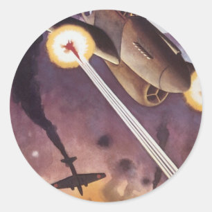 Poster da guerra do vintage - etiquetas dos aviõe