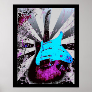 Poster da guitarra elétrica