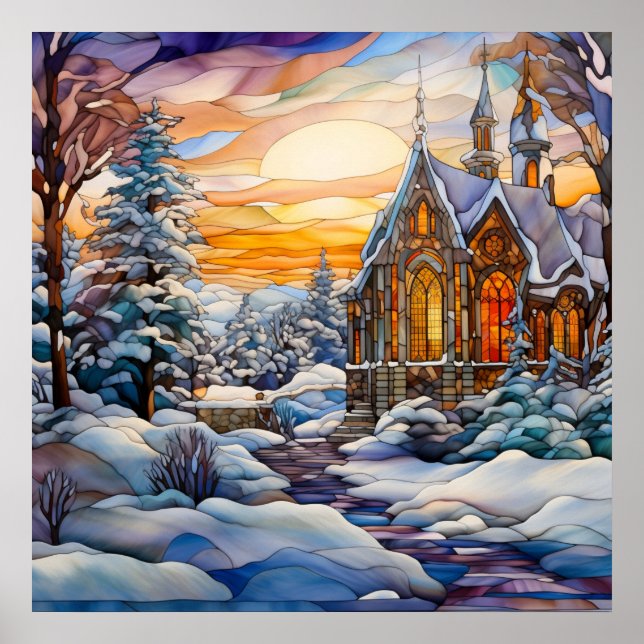 Poster da Igreja de inverno (Frente)
