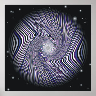 Poster da ilusão óptica da viagem do Wormhole