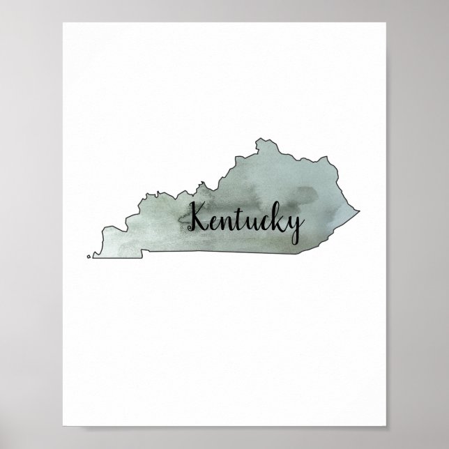 Poster da ilustração do estado do Kentucky (Frente)