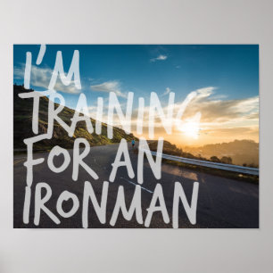 Poster da inspiração do treinamento de Ironman