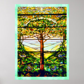 Poster da Janela da Tiffany, Paisagem Cêntica Espi