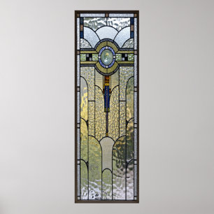 poster da janela de vitral do art deco de 8,99
