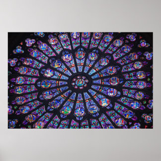 Poster da janela do Notre Dame Rosa