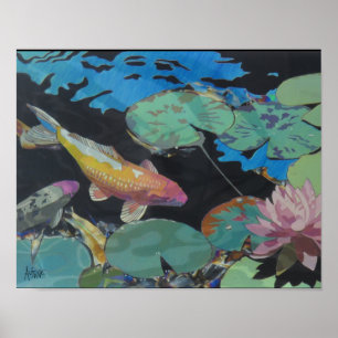 Poster da lagoa de Koi