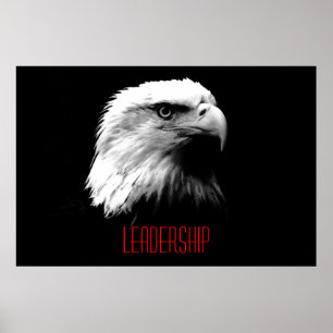 Poster da Liderança de Motivação Vermelha Negra