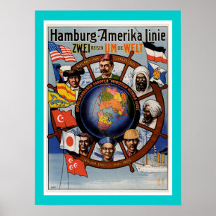Poster da Linha Americana de Hamburgo
