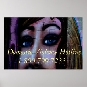 Poster da linha direta sobre violência doméstica