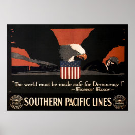 Poster da Linha do Pacífico Sul - Guerra Americana