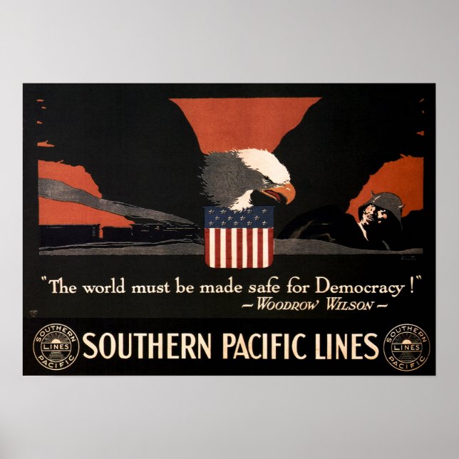 Poster da Linha do Pacífico Sul - Guerra Americana (Frente)