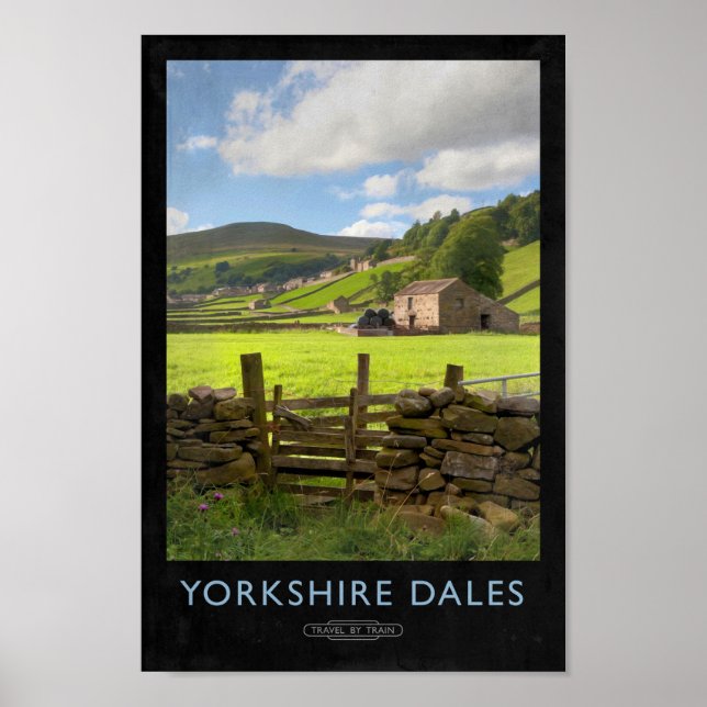 Poster da linha ferroviária Yorkshire Dales (Frente)