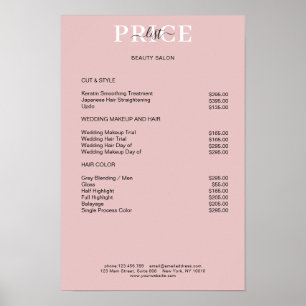 Poster da Lista de Preços de Pimk Simpel