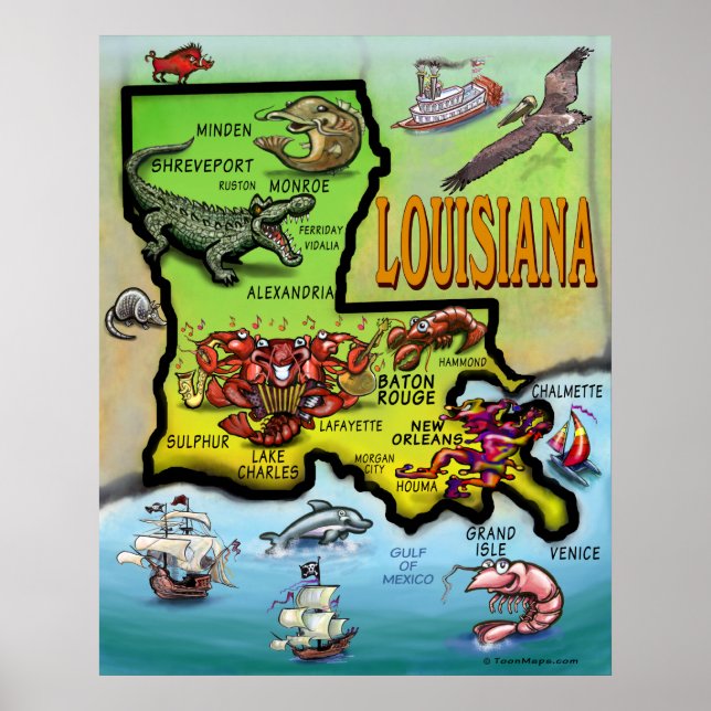 Poster da Louisiana (Frente)