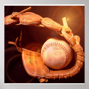 Poster da luva de basebol