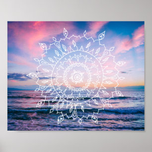 Poster da mandala   de Boho do oceano
