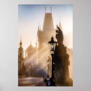Poster da manhã da ponte de Praga - de Charles