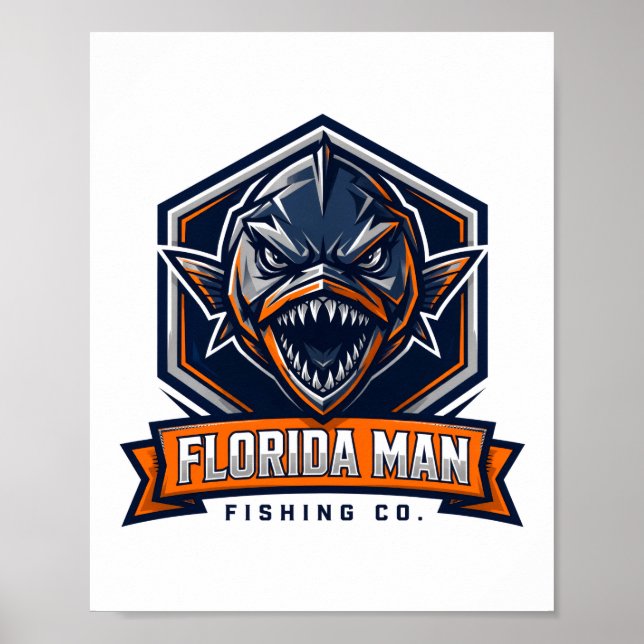 Poster da Marca de Pesca Florida Man Barracuda Log (Frente)