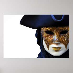 Poster da máscara de Veneza do teatro de Casanova
