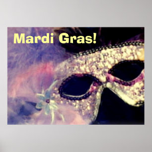 Poster da máscara do carnaval