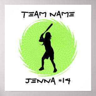 Poster da massa do softball