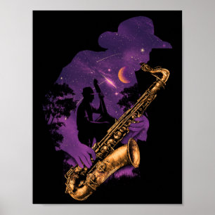 Poster da meia-noite do jazz