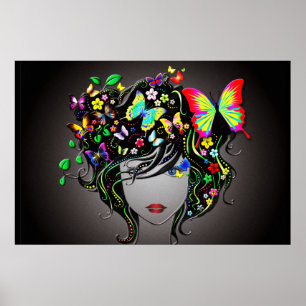 Poster da menina 1 da borboleta