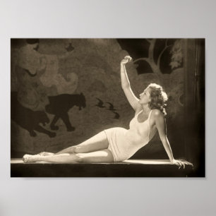 Poster da menina de Zeigfeld do art deco