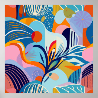 Poster da menina do cyberpunk gamer