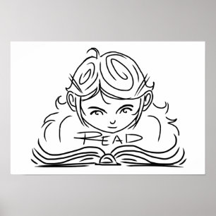 Poster da menina do leitor