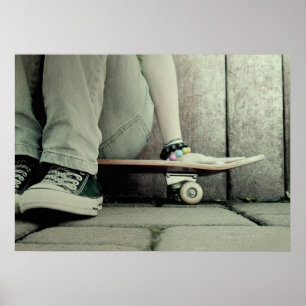 Poster da menina do patinador