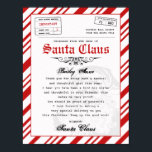 Poster Da mesa do Telegrama Santa Claus Papais noeis<br><div class="desc">Traga magia para sua época de Natal com esta carta de Papais noeis,  da mesa de Papais noeis,  totalmente personalizável e editável. Avise ao seu filho que os Papais noeis vão visitar o seu pequeno. Personalize esta carta mágica do telegrama dos Papais noeis.</div>