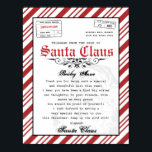 Poster Da mesa do Telegrama Santa Claus Papais noeis<br><div class="desc">Traga magia para sua época de Natal com esta carta de Papais noeis,  da mesa de Papais noeis,  totalmente personalizável e editável. Avise ao seu filho que os Papais noeis vão visitar o seu pequeno. Personalize esta carta mágica do telegrama dos Papais noeis.</div>