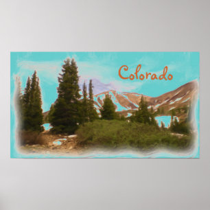 Poster da montanha do Colorado
